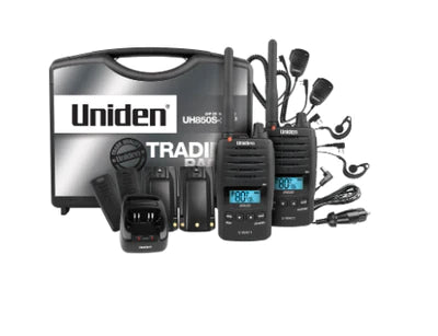 Uniden 5 Watt UHF  UH850s Waterproof CB Handheld Radios - Tradies Pack
