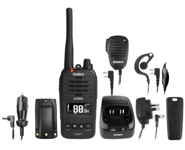 XTRAK 50  is a 5Watt Smart Uniden UHF Waterproof Handheld Radio