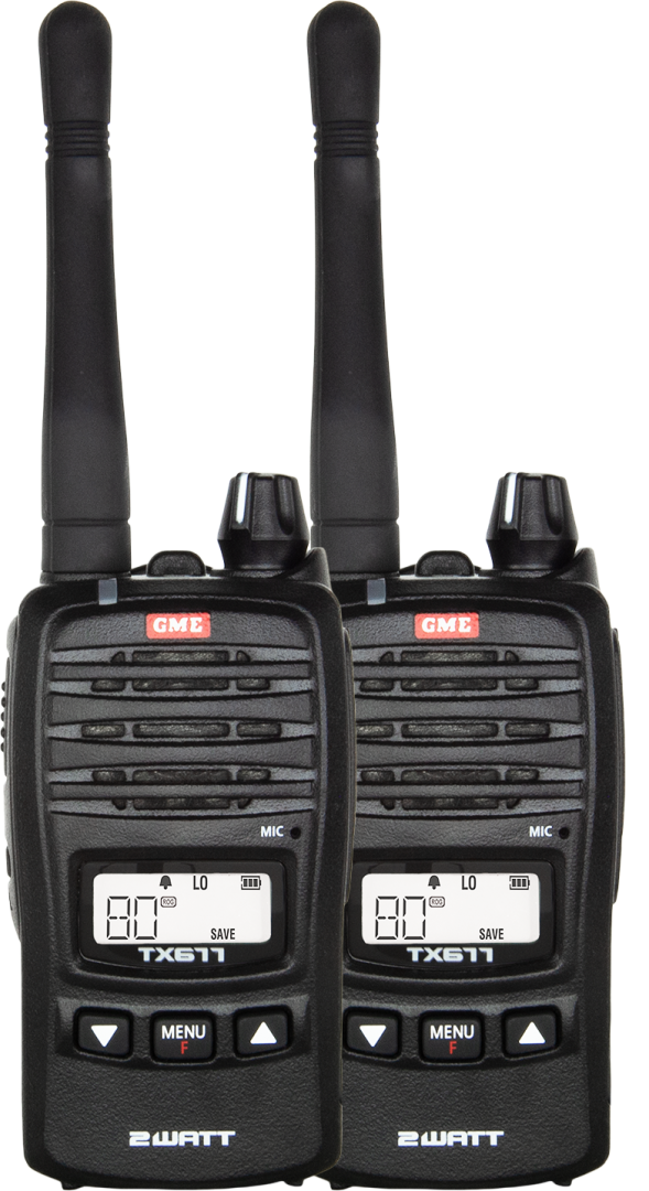 2 Watt UHF CB Handheld Radio - Twin Pack