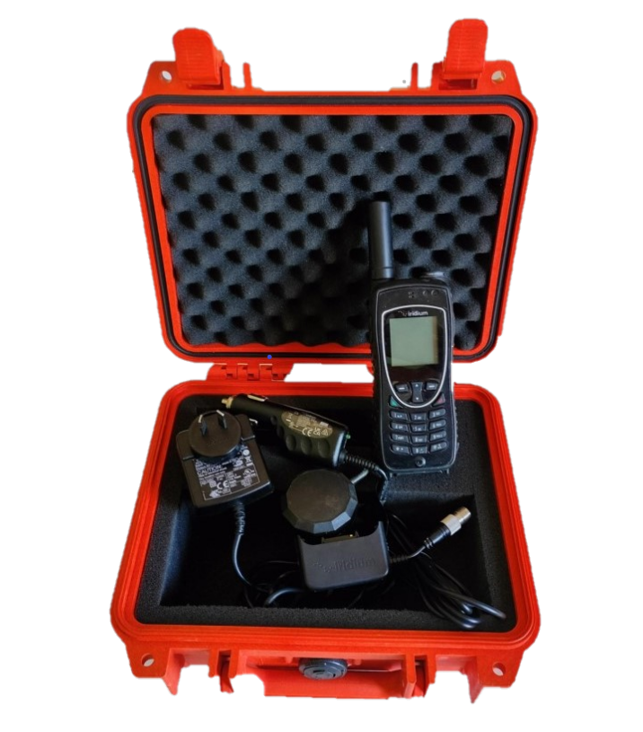 Iridium 9575 with accessories and case on a post-paid plan, 6 months warranty, EX-HIRE