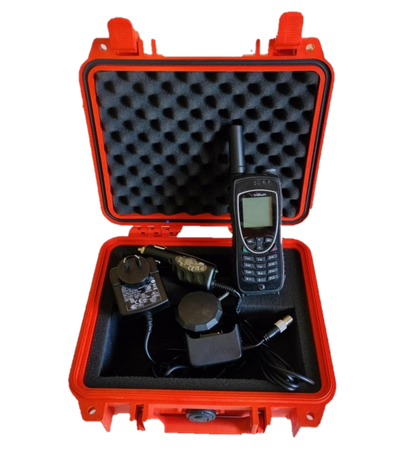 Iridium 9575 with accessories and case on a post-paid plan, 6 months warranty, EX-HIRE