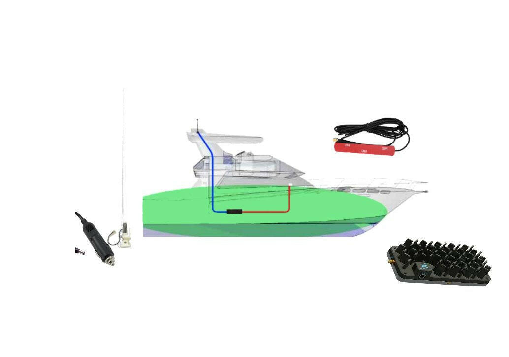 Cel-Fi ROAM R41 for Boats with Blackhawk Marine lay down Antenna - Remote Site Technologies