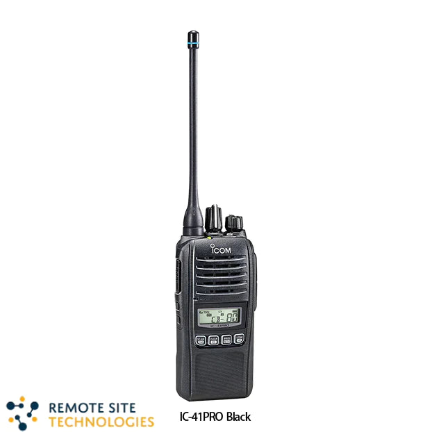 ICOM IC-41PRO UHF CB Black Waterproof Handheld - Remote Site Technologies