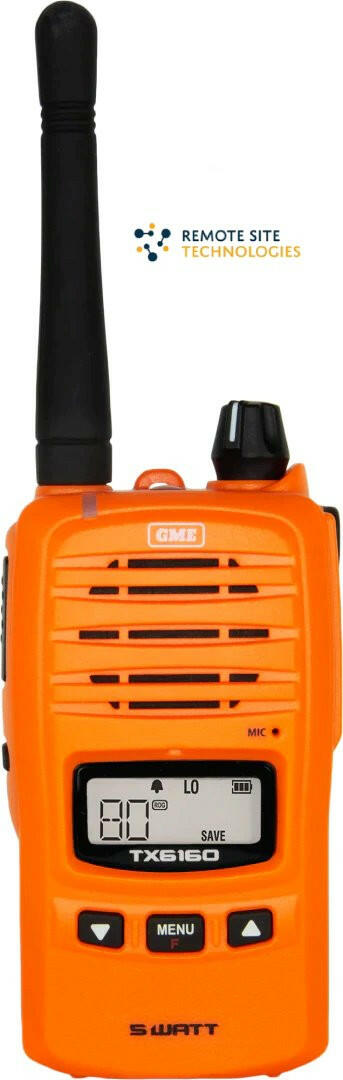 Tx6160X 5/1 Watt Ip67 Uhf Cb Handheld Radio - Orange - Remote Site Technologies