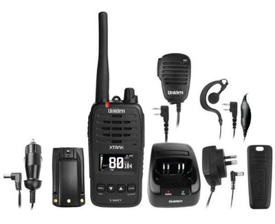 Uniden XTRAK50  5 Watt Smart UHF Waterproof Handheld Radio - Remote Site Technologies